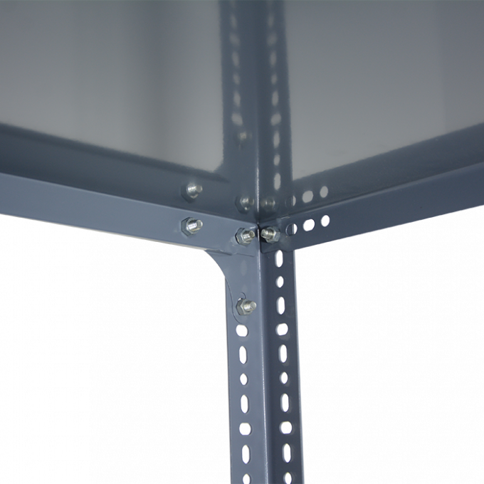 स्लॉट एंगल लाइट ड्यूटी बोल्टलेस रिवेट शेल्फिंग आयरन एंगल स्टील रैक 5